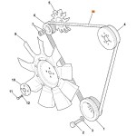 Ремінь Belt fan JCB 02/802540 Ремінь Belt fan JCB 02/802540