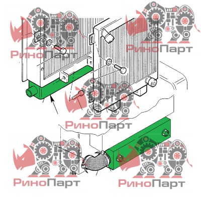 Теплообмінник масляний KOMATSU (WB93) 875001159 Теплообмінник масляний KOMATSU (WB93) 875001159