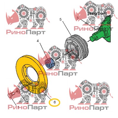 Демпфер колінвала (Damper) CAT 108-4075>1084075 ! Демпфер колінвала (Damper) CAT 108-4075>1084075 !