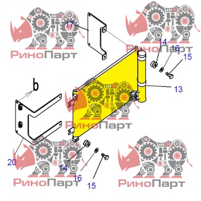 Радіатор Komatsu 20y-810-1221 Радіатор Komatsu 20y-810-1221
