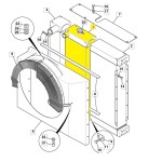 Радіатор охолодження ДВС JCB 30/927082 Радіатор охолодження ДВС JCB 30/927082