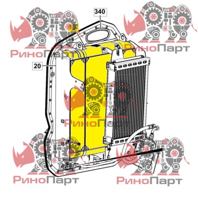 Радіатор охолодження JCB 30/927040 Радіатор охолодження JCB 30/927040