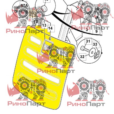Решітка радіатора JCB 128/C1404 Решітка радіатора JCB 128/C1404