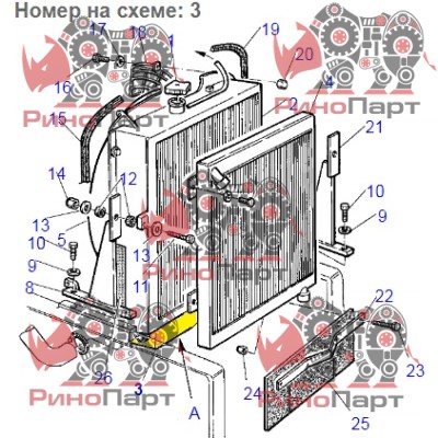 Теплообмінник масляний KOMATSU (WB93) 875001147 Теплообмінник масляний KOMATSU (WB93) 875001147