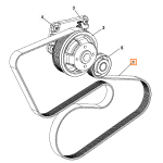 Ремінь 320/08552 Belt drive L=1981 Ремінь 320/08552 Belt drive L=1981