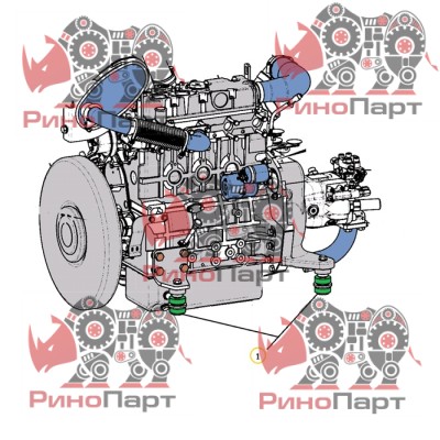 Подушка двигуна JCB 8050 331/55662 Подушка двигуна JCB 8050 331/55662