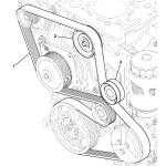 Ремінь привода JCB 320/08764  (8PK2008)