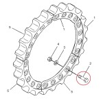 Болт кріплення зірочки Caterpillar D5 6V-0937>6V0937