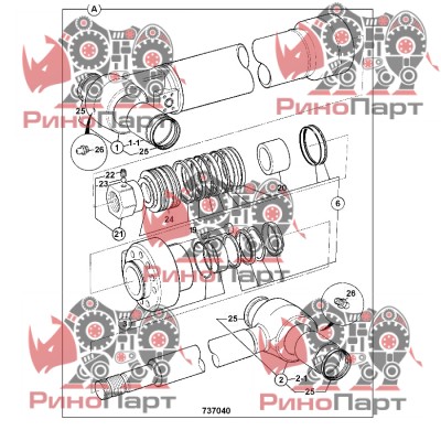 Ремкомплект гц ковша JCB JS160, JS175 903/20910 Ремкомплект гц ковша JCB JS160, JS175 903/20910