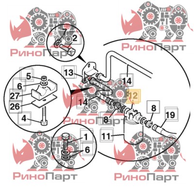 Корпус гідравлічного фільтра JCB 32/902303>400/F7973 Корпус гідравлічного фільтра JCB 32/902303>400/F7973