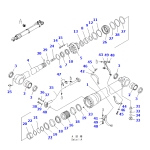 Ремкомплект гідроциліндра рукояті Komatsu 707-98-58240>7079858240 Ремкомплект гідроциліндра рукояті Komatsu 707-98-58240>7079858240