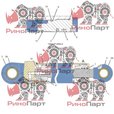 Ремкомплект гідроциліндра стріли CAT 295-9891>2959891 Ремкомплект гідроциліндра стріли CAT 295-9891>2959891