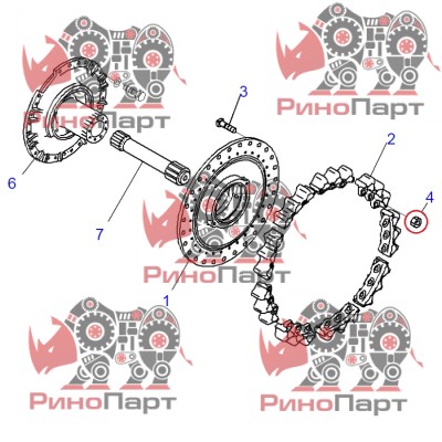 Гайка зірочки KOMATSU D65 01803-02228>0180302228 Гайка зірочки KOMATSU D65 01803-02228>0180302228