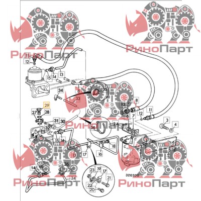 Болт паливного фільтра JCB 02/291241 Болт паливного фільтра JCB 02/291241