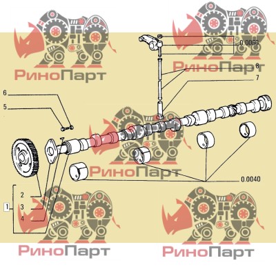 Розподільний вал CNH 4824221 Розподільний вал CNH 4824221