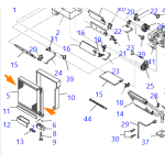 Радіатор обігрівача Komatsu ND446600-0991>ND4466000991 Радіатор обігрівача Komatsu ND446600-0991>ND4466000991