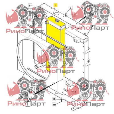 Радіатор охолодження ДВС JCB 30/926630 Радіатор охолодження ДВС JCB 30/926630